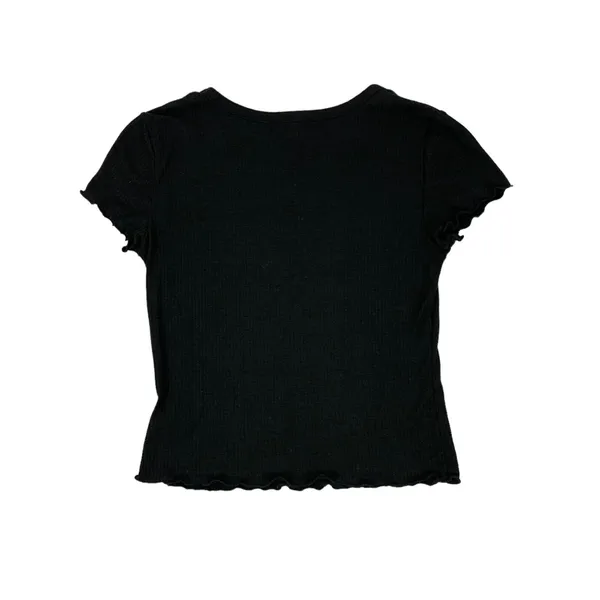 Altard State Black Crop Top Medium Short Sleeve Y2K Edgy Streetwear Night Out - Image 5