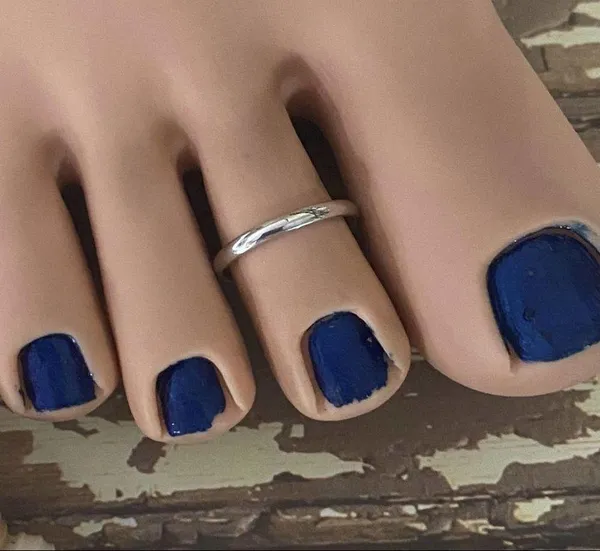 Sterling Silver High Polish Band Toe Ring - Image 2