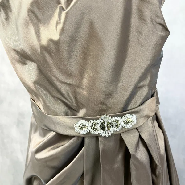 Davids Bridal Strapless Dress Womens Size 10 Brown Bridesmaid‎ Prom Dressy Gala - Image 5