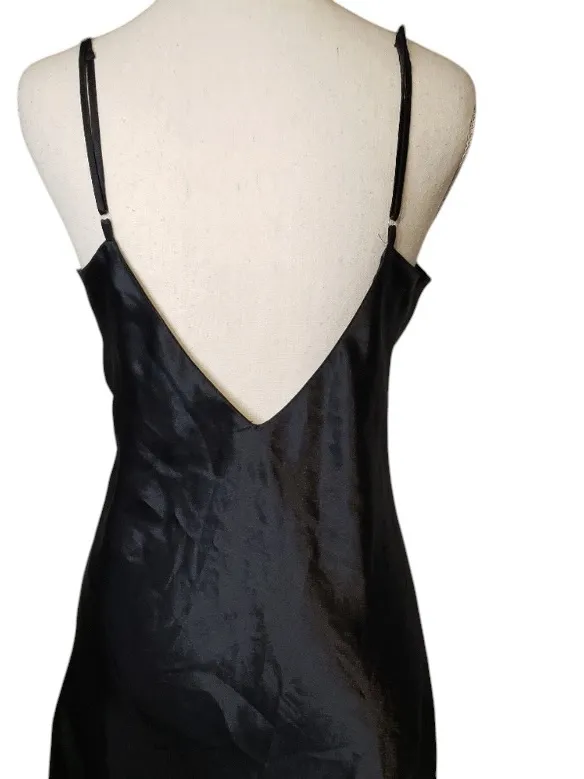 Vintage Victoria's Secret Gold label satin slip chemise lace mini nightgown - Image 3