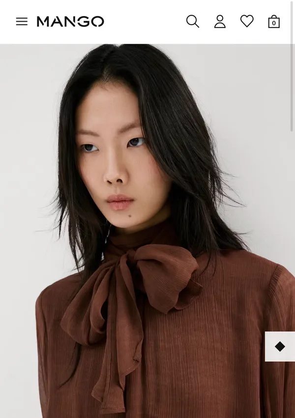 MANGO RUFFLED HIGH-NECK BLOUSE NEW WITH TAGS - Image 2