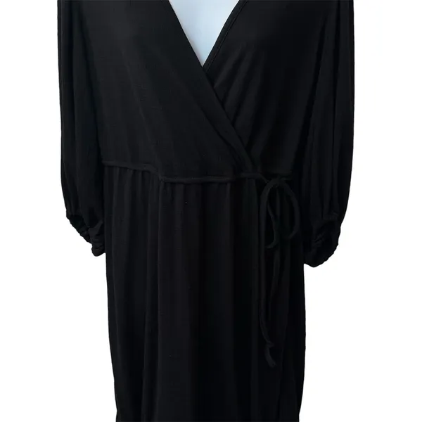 NEW Max Studio Tiered Little Black Dress Capsule Minimalist Dark‎ Romantic L - Image 4