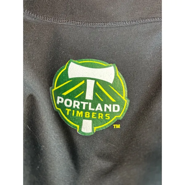 Adidas Portland Timbers Climalite Mid-Rise Cropped Leggings Black Womens Medium - Image 4