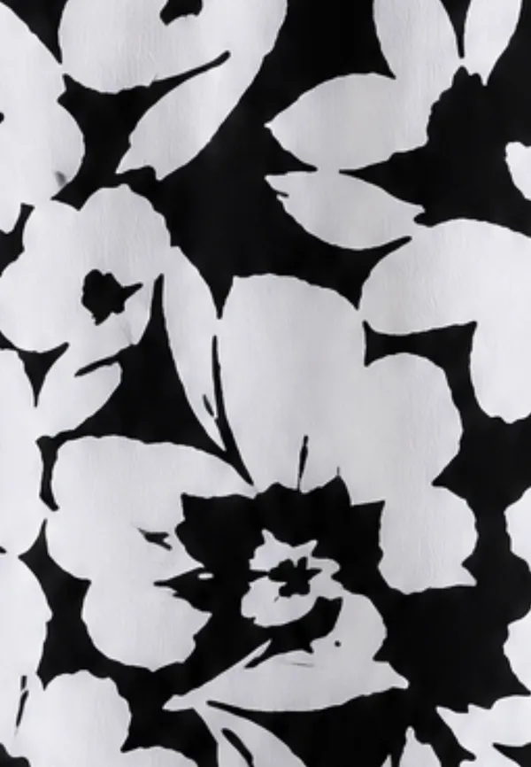 Calvin Klein Black & White Floral Sleeveless Blouse XL - Image 3
