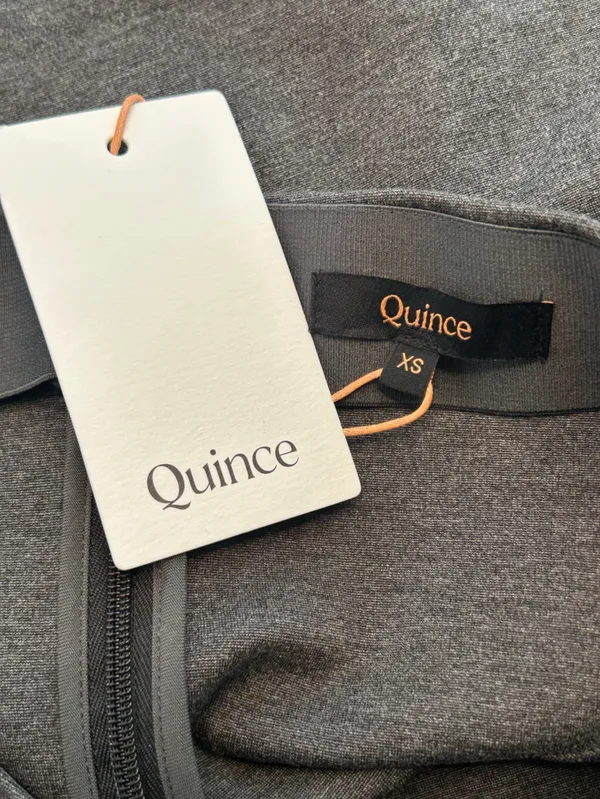 Quince ultra stretch pencil skirt XS charcoal gray professional office work chic - Image 7