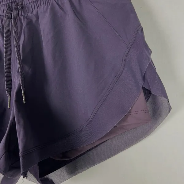 Halara NWT Drawstring Contrast Flowy Mesh 2-in-1 Shorts Purple Size Small S NEW - Image 4