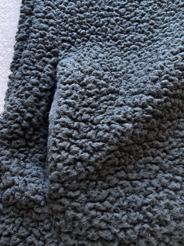 Aerie Charcoal Gray Fuzzy Sherpa Half-Zip Pullover Sweater - Size L Cozy - Image 11