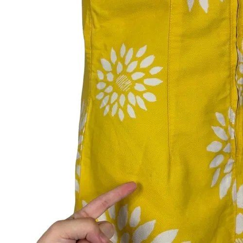 Vintage A.M.I. Cotton Shift Dress Yellow‎ Sunflower Floral Summer Size Medium - Image 5