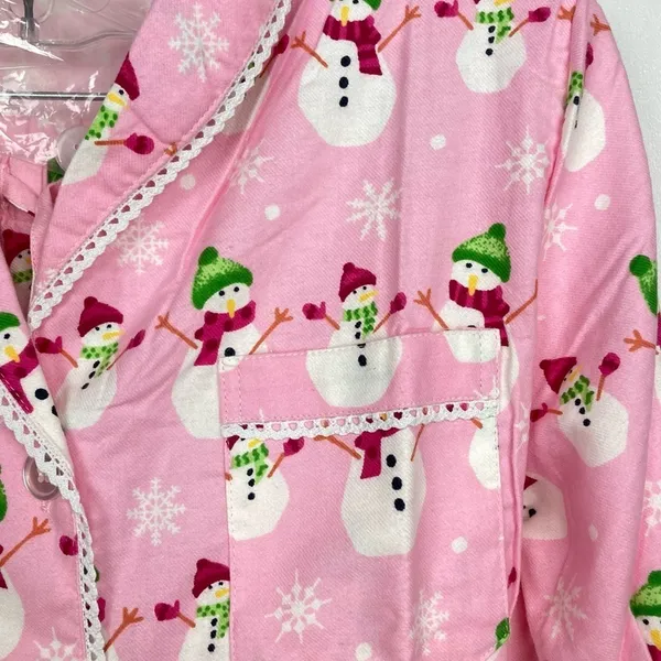 THE COMPANY STORE Pink Snowman Cotton Pj’s Flannel Pajamas * NWOT - Image 7