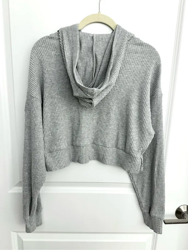 ALO Yoga Women Grey Muse Hoodie Size XS - Image 7