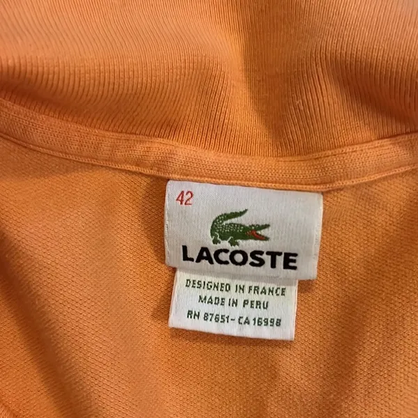 Lacoste‎ orange polo 42 - Image 5