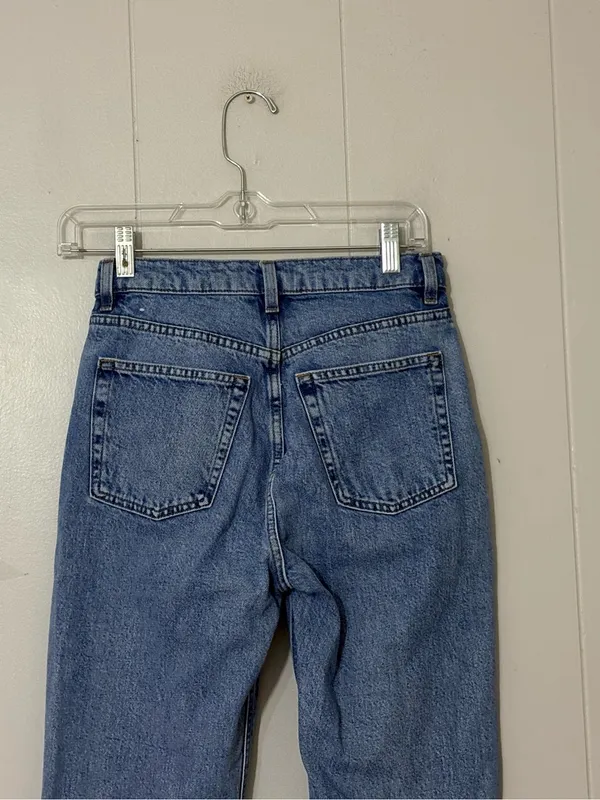 & Other Stories Slim Straight-Leg Jeans Light Wash Size 25/30 - Image 7