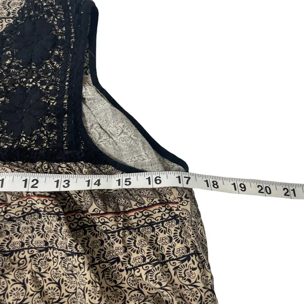 Anthropologie Hazel Size‎ Medium Rayon Boho Sleeveless Crochet Blouse Festival - Image 7