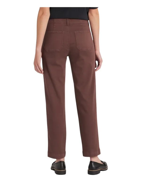 Studio Blue Brown Relaxed Utility Pocket Pants - Image 4