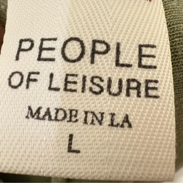 People of Leisure Green Joggers Size L Organic Cozy Lounge Sweatpants - Image 10