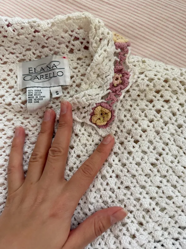 Vintage crochet top White - Image 5