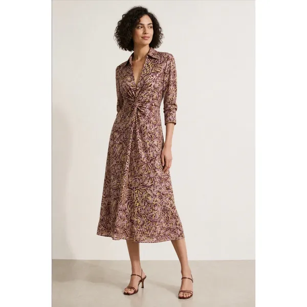 Cinq à Sept Dayna Desert Rose Floral Chiffon Midi Dress Size‎ 10 - Image 3