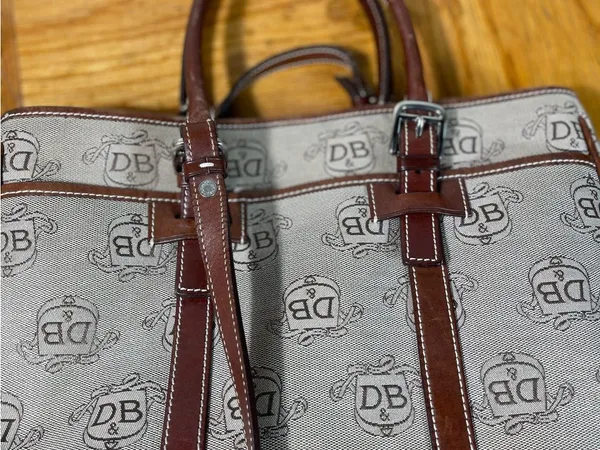 Dooney & Bourke Brown work office Executive Satchel Signature Logo Canvas bag - Image 3