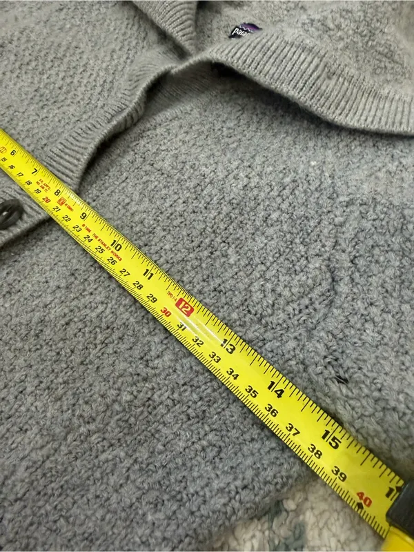 Patagonia Merino Sweater Coat XS Gray 100% Merino Wool Style 50460 - Image 5