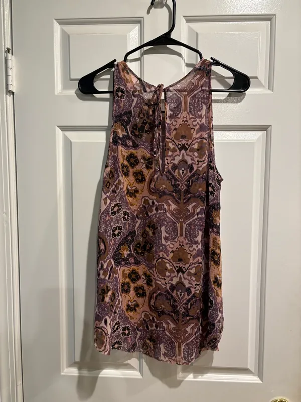 Wilfred Aritzia silk sleeveless top blouse parsley sz S brown - Image 2