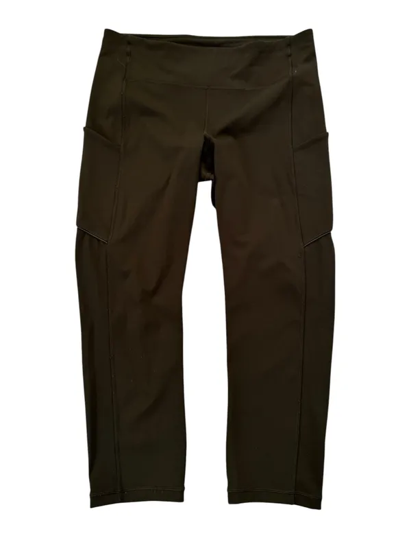 Lululemon Speed Up Crop Atletic Legging 21” Dark Olive Size 8 - Image 6