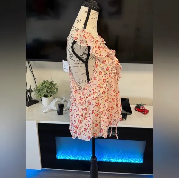NWT Free People Fearless Floral Ruffle Tank Top Size S 🌸 - Image 11