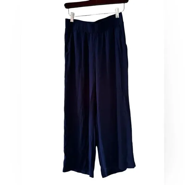 Johnny Was Calme Womens Cropped Palazzo Pants Navy XS - Image 3