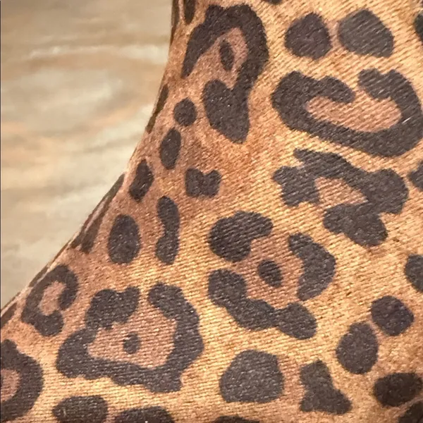 Sun +‎ Stone Leopard Print Ankle Booties Brown Side Zip Size 6 NIB - Image 12