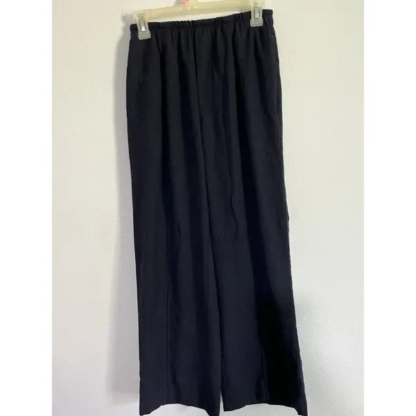 Vince Italian Wool Blend Pull On Wide Leg Pants Dark Navy XS - Image 2