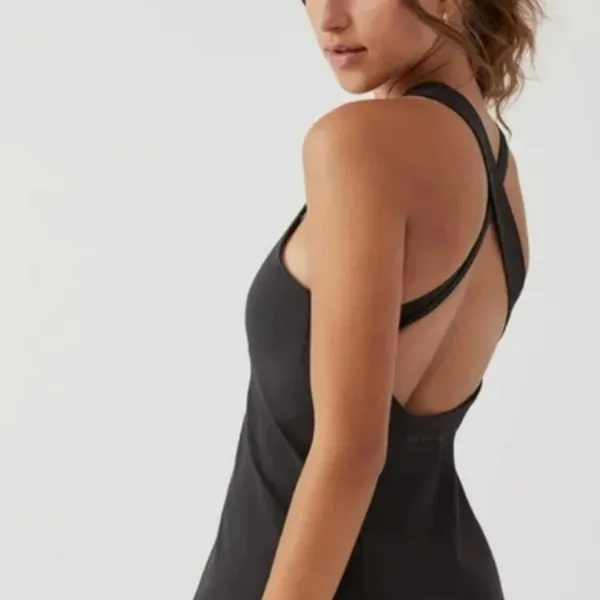 Outdoor Voices Black Cross Back Dress New NWT Size Large - Image 3