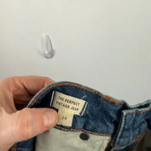 Madewell Perfect Vintage Jeans Haight Medium Wash High Rise Rigid Denim Women 26 - Image 7