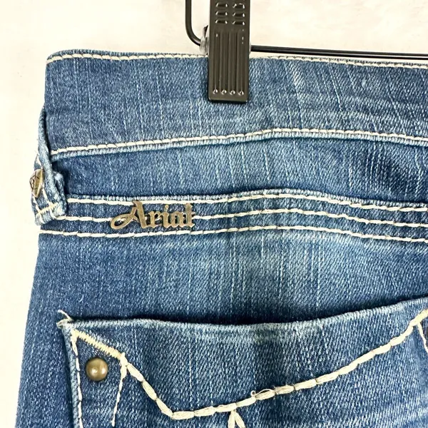 Ariat Women's Boot Cut Jeans Size 31 Western Contrast Stitch Rodeo Mid Rise - Image 7