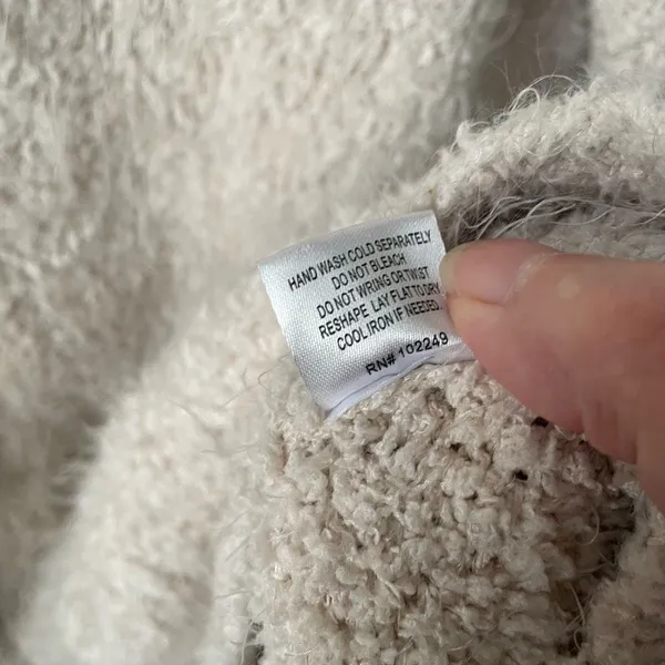 Stitch Fix Skies Are Blue Soft Shaggy Chunky Cardigan Ivory L - Image 7