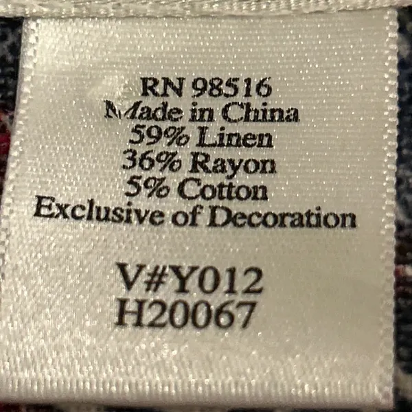 Coldwater Creek Geometric Print Button Front Jacket Women's Size‎ M Linen Blend - Image 4