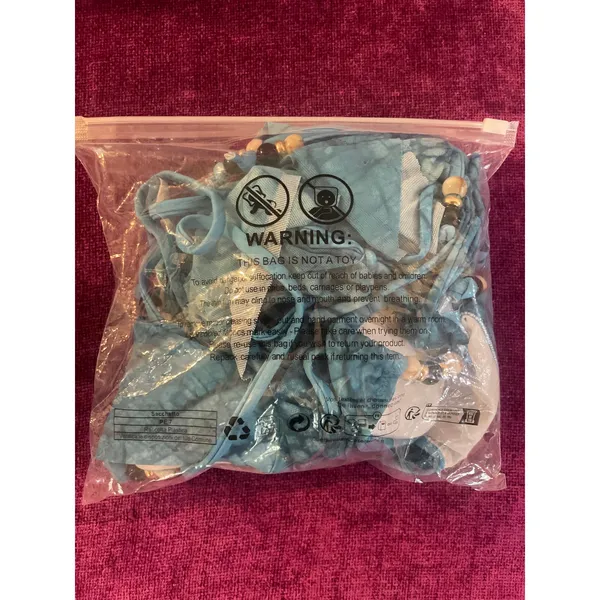 SEXY Mermaid THREE PIECE Bikini Set w Maxi Skirt Blue NEW NIP Size Small S - Image 4