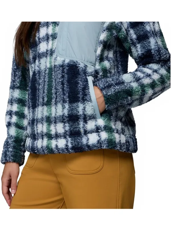 💙Columbia So Soft West Bend 1/4 Zip Fleece Pullover Plaid Jacket💙 ~medium 🆕 - Image 10