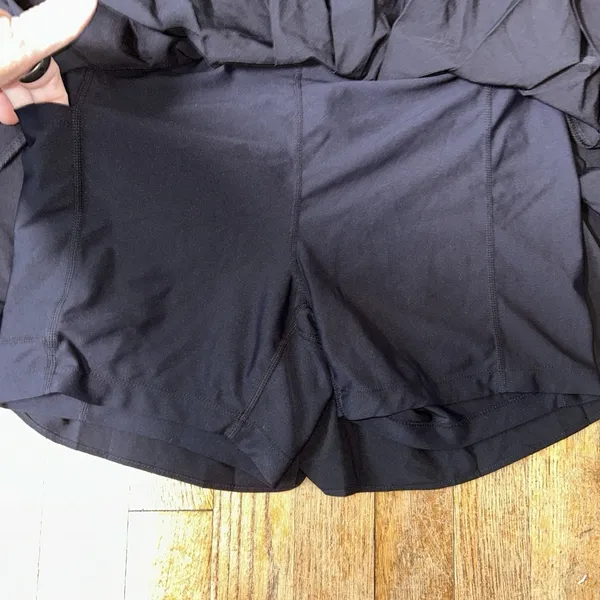 Old Navy PowerSoft Black Pleated Tennis Skort with Built-in‎ Shorts Women Size S - Image 5