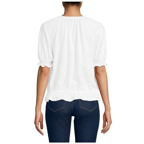 Lands End Womens Elbow Sleeve Lightweight Blouse - Image 4