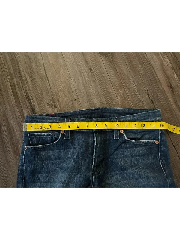 Y2K 7 For All Mankind Dojo Bootcut Jeans Dark Wash Sz 30 - Image 5