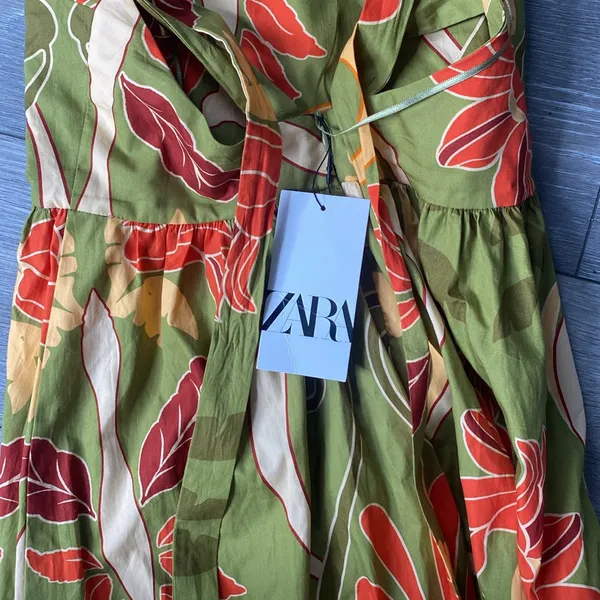 Zara Printed Midi Rio Dress - Image 7