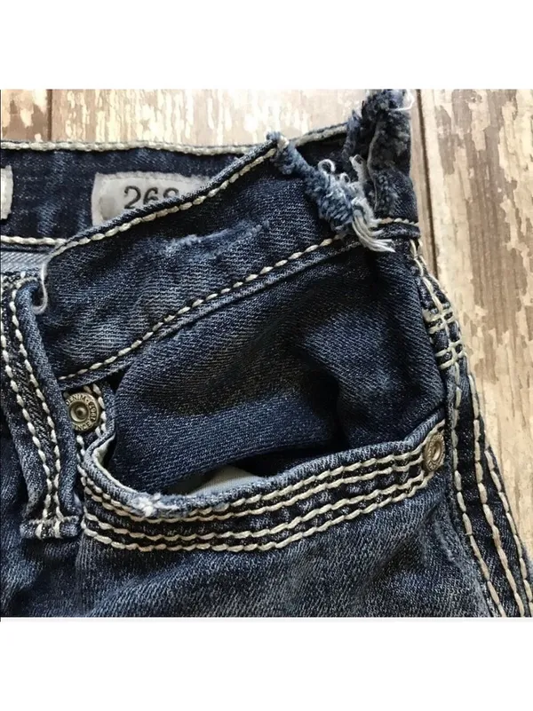 BKE Aiden Straight Distressed Jeans Size 26 Short - Image 7