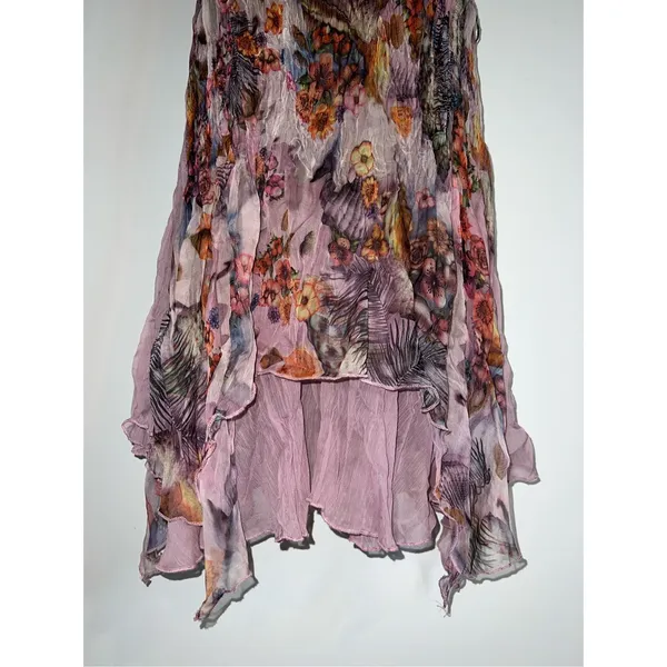 Vintage Silk Butterfly Fairy Princess Floral Top/Mini Dress - Image 3
