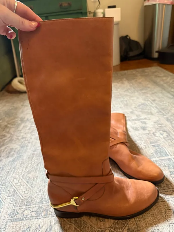 Ralph Lauren Leather Cognac Riding Boots - Image 2
