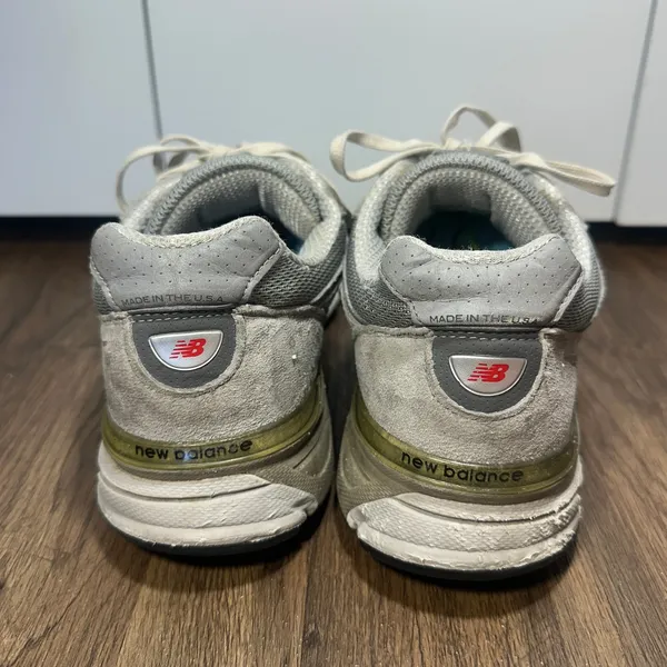 New Balance 990v4 Sneakers Women 9.5 Gray Suede Mesh USA Made Casual Running Dad - Image 3