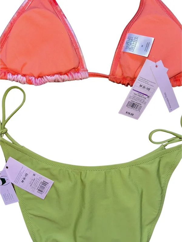 Wild Fable Hibiscus Tropical Print Bikini Size M - Image 10