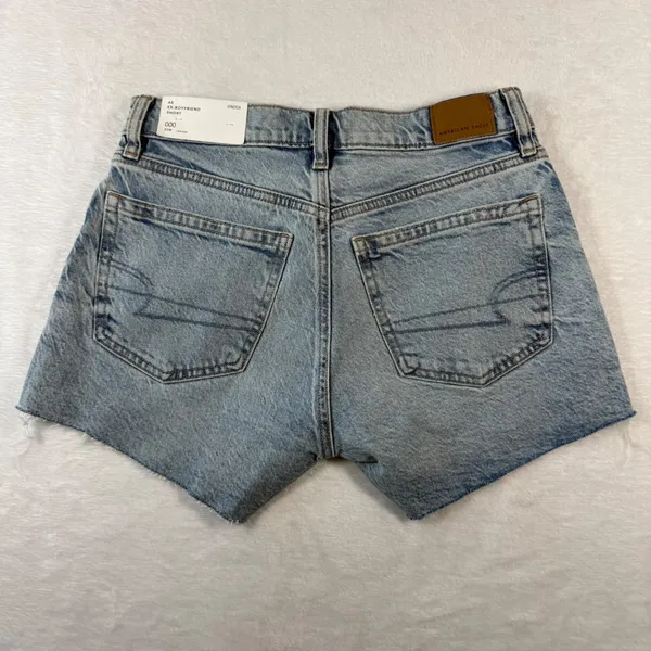 American Eagle Ex-Boyfriend Short Light‎ Wash Distressed Denim 000 23W 41979022 - Image 12