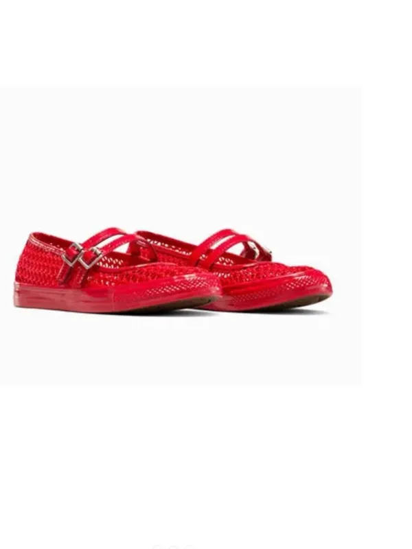 NEW Converse Chuck Taylor All Star Dainty Mary Jane Knit Women Red A16568C 10.5 - Image 7