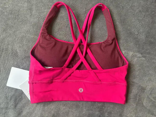 Lululemon Energy Longline Bra *Medium Support, B–D Cups Passionate Size 4 - Image 4