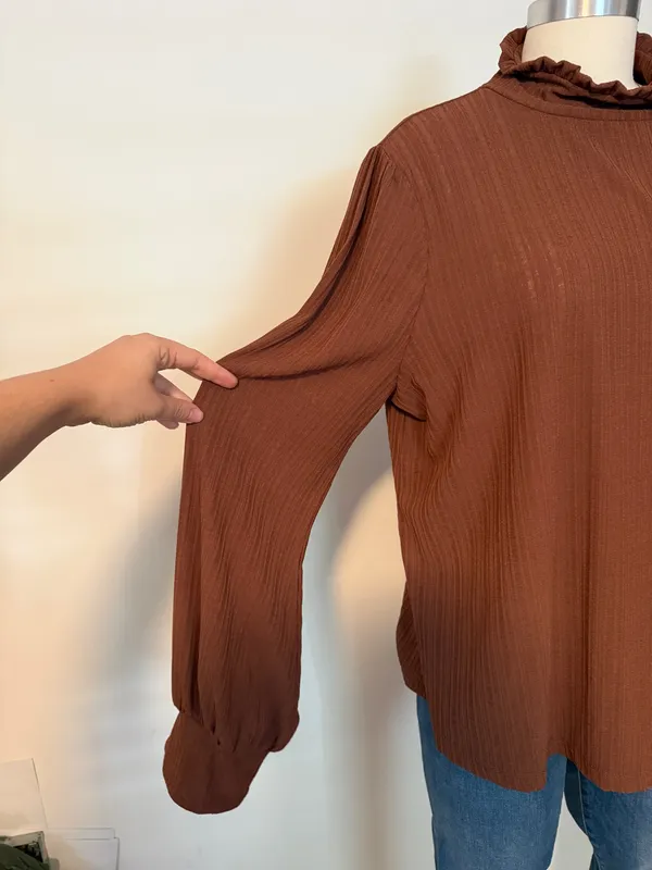 Anthropologie Mock Neck long sleeve top - Image 2