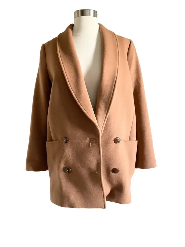 Sézane James wool Coat camel SZ38 bust40 US6 - Image 2
